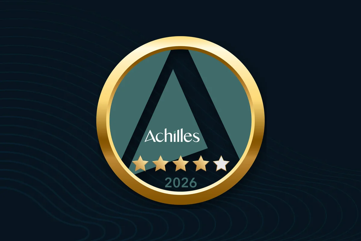 Achilles 2026 Sustainability Rating badge with 4 stars
